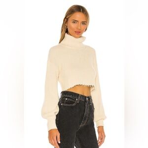 NWT L’academie Los Angeles Lucia cropped turtleneck sweater XXS